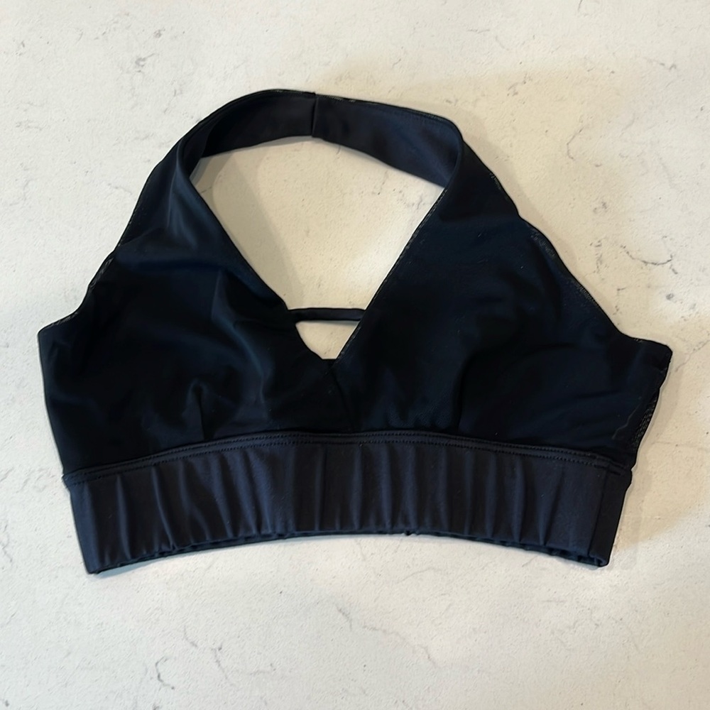 Tiger Friday mesh dance top. Black with halter neck.